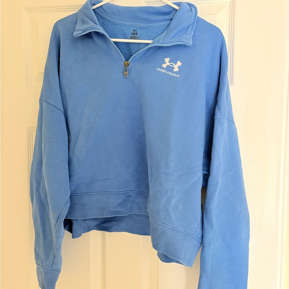 Under Armour Sky Blue Pullover with Quarter-Zip
